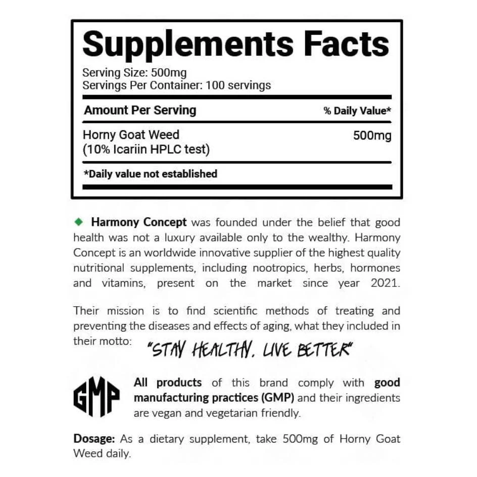 Harmony Concept Horny Goat Weed 50g - Image 2