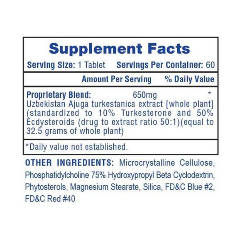 Hi-Tech Pharma Turkesterone 650 - 60 tabs - Image 2