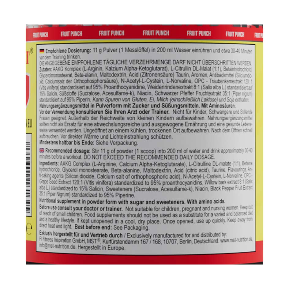 MST Nutrition Pump Killer 330g - Image 3
