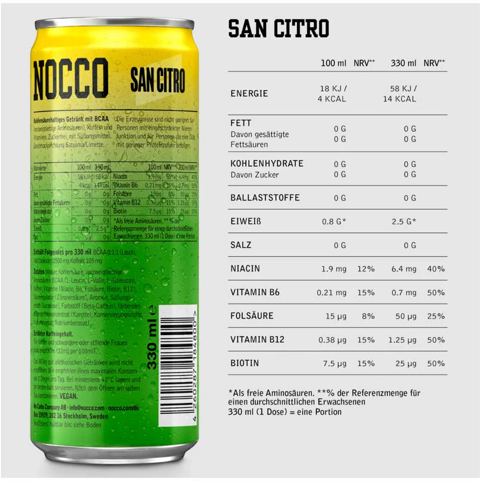 Nocco Focus Energy Drink 330ml - Image 10