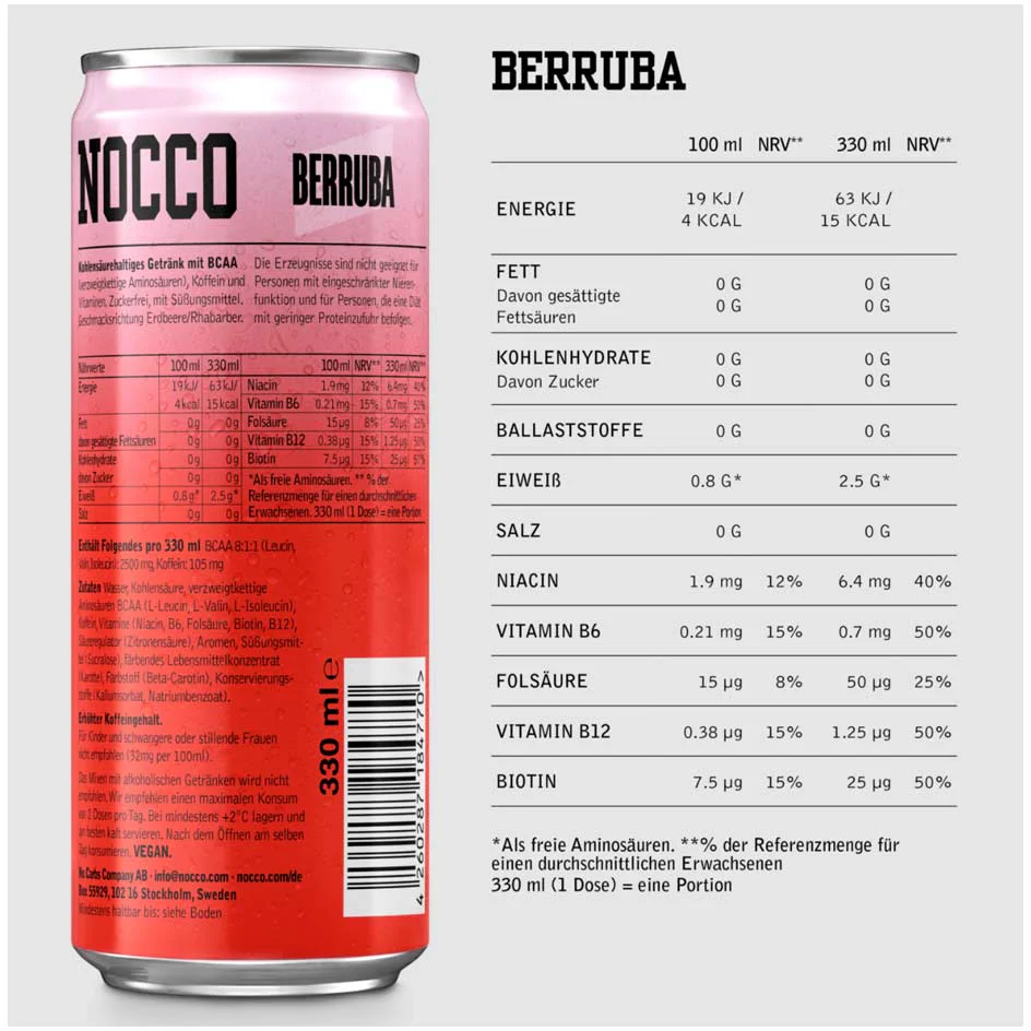Nocco Focus Energy Drink 330ml - Image 6