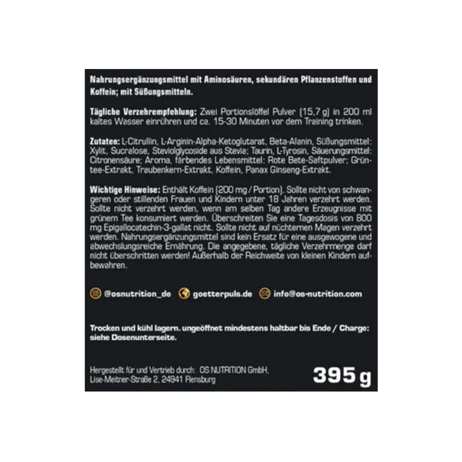OS Nutrition Götterpuls Signature Edition 395g - Image 3