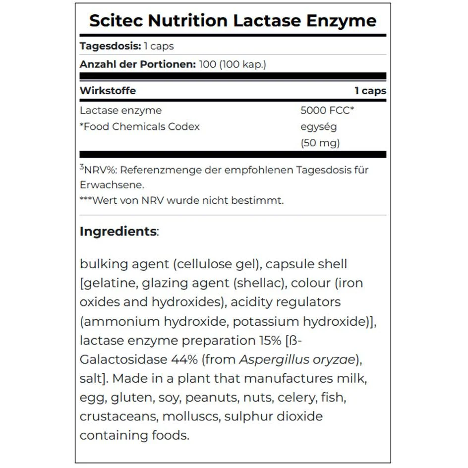 Scitec Nutrition Lactase Enzyme 100 caps - Image 2
